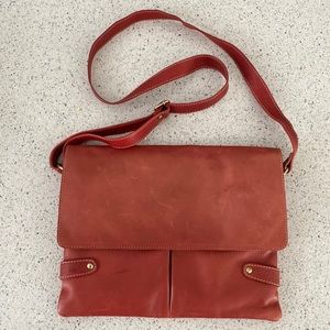 CHAOS Deep Red Leather Crossbody Bag